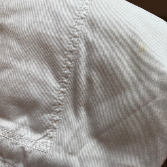 Johnny Was White Embroidered Peacock Bird Cargo Capri Pants Size S - Picture 8 of 9